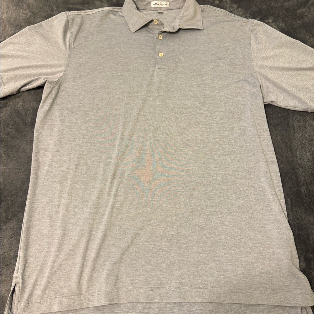 Peter Millar Gray Polo Shirt